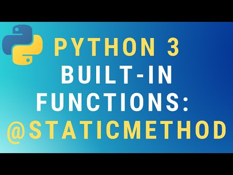 Static Method Decorator In Python