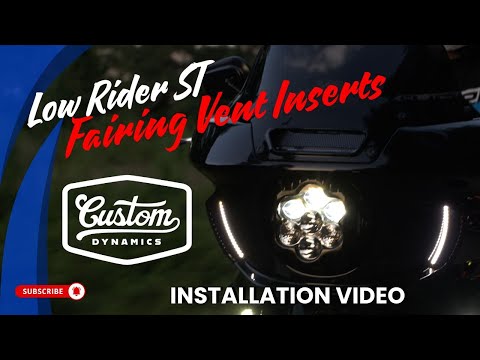 Installing Fairing Vent Motorcycle Parts on a Softail Low Rider ST (FXLRST)