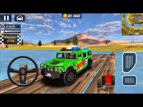 US Police Hummer 4x4 SUV Rough Drive In Game - Police Drift Car Driving - Android GamePlay