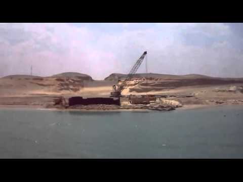 The completion of the dredging 95% of the new Suez Canal