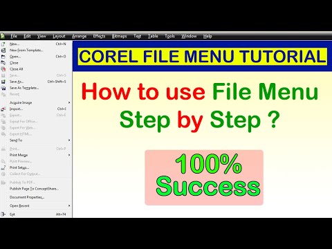 Corel Draw File Menu Step by Step | How to use file menu Step by Step
