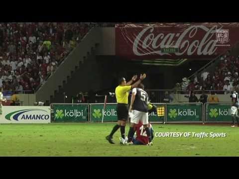 Besler Yellow Card - USA vs Costa Rico (with slow motion)