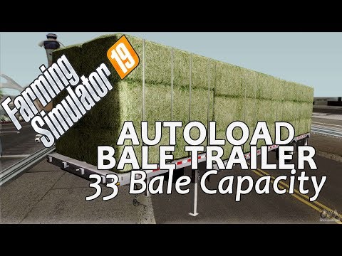 Farming Simulator 19 - SDC Flatbet Autoload Bale Trailer Mod + Install