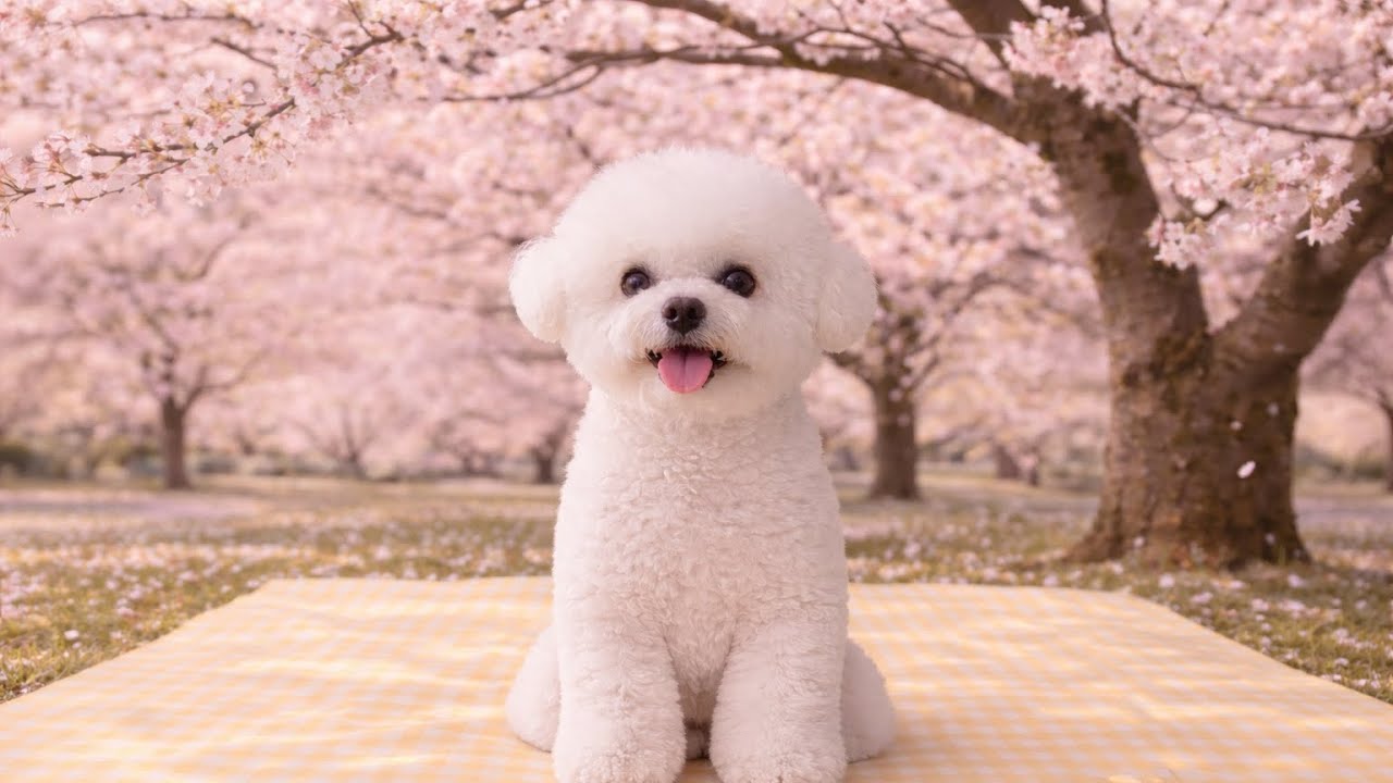 ASMR Dog Mukbang 🌸 Cherry Blossom Picnic! お花見モッパン