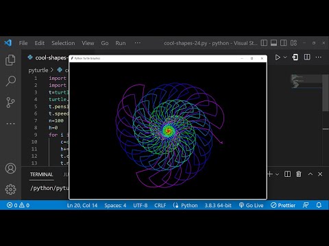 Python Turtle Graphics 34 Cool Shape Drawing Python Turtle Video Learnonpy Python_shorts