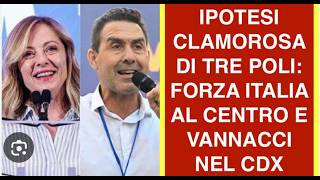 IPOTESI CLAMOROSA DI TRE POLI: FORZA ITALIA AL CENTRO E VANNACCI NEL CDX