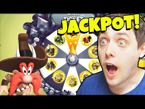OMG! JACKPOT! BUSHWACKER SAM! +48 GOLDEN TICKET! Looney Tunes World of Mayhem NEW Show-biz Team