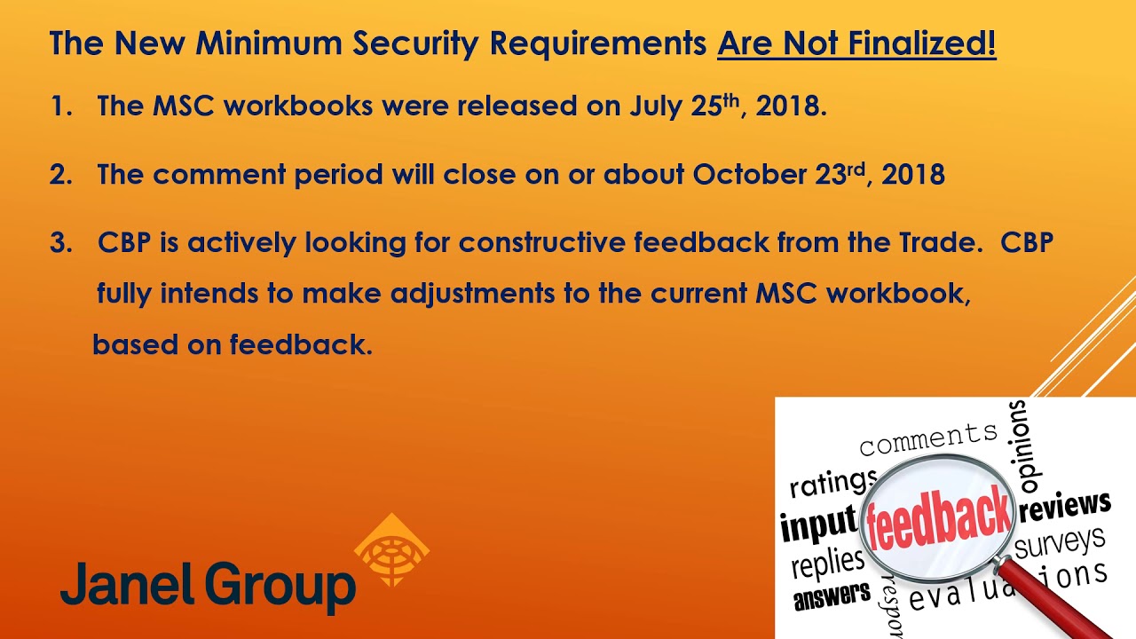 CTPAT - New Rules for Minimum Security Requirments