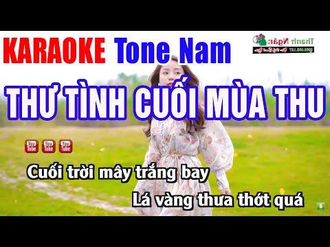 Thư Tình Cuối Mùa Thu Karaoke Beat Nam | Nhạc Sống Thanh Ngân