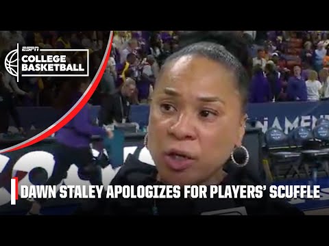 Dawn Staley apologizes for SCUFFLE between South Carolina and LSU | ESPN College Basketball