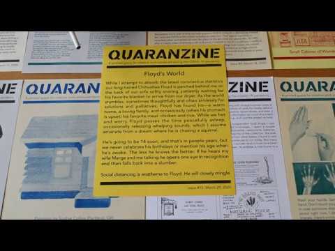 The design of a one-page zine: QUARANZINE published by Public Collectors