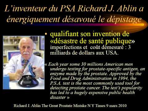 Dépistage des cancers de la prostate par le PSA