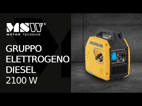 Video - Gruppo elettrogeno diesel  - Inverter - 2100 W - 230 V CA / 12 V CC - Avvio elettrico