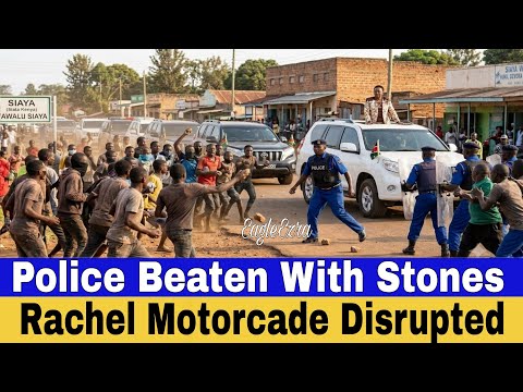 Siaya; Hostile Youths Block Rachel Ruto’s Convoy, Throw Stones at Police Who Try to Chase Them Away