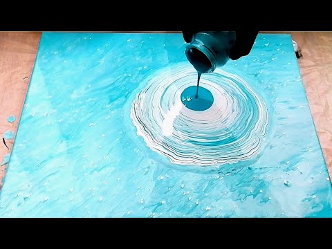 Black Hole technique + Swirl technique - Acrylic pouring and painting - Step by Step Tutorial