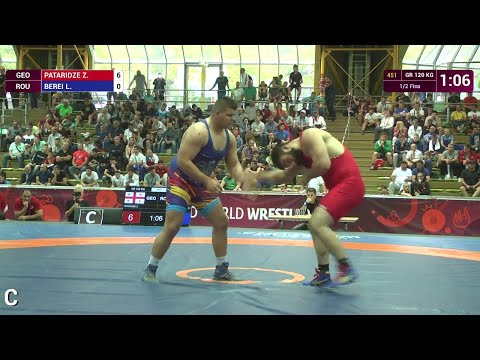 1/2 GR - 120 kg: Z. PATARIDZE (GEO) df. L. BEREI (ROU), 7-1