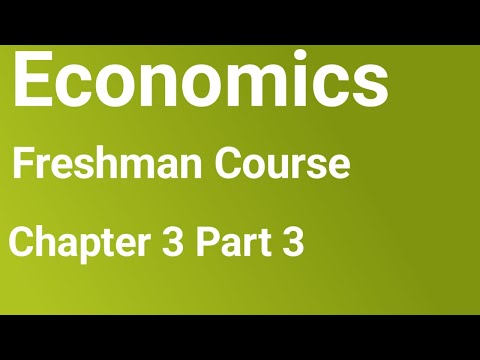 Economics freshman course chapter 3 Part 3