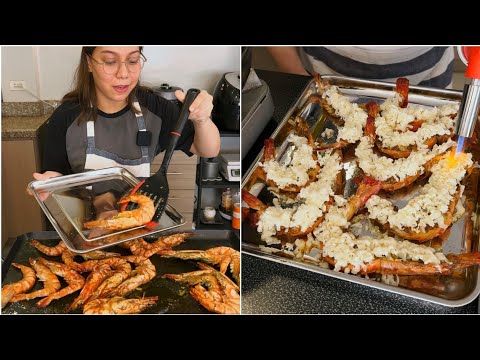 No oven cheesy prawns