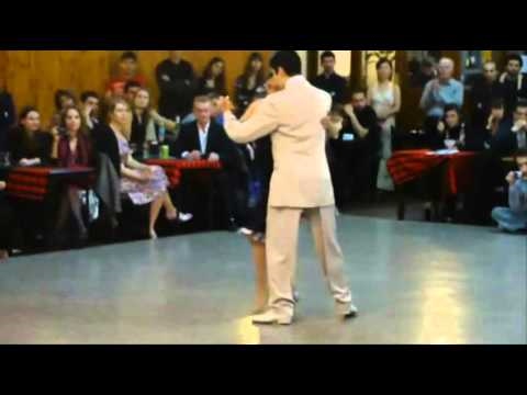  Maria Ines Bogado  and  Sebastian Jimenez  are  dancing  to  the  vals  "  Paisaje  "