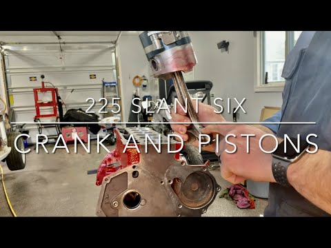 1962 Slant six (225) receives the crank and pistons
