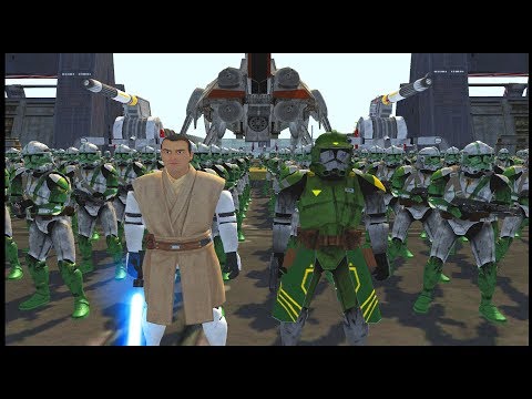Brutal Republic Base Under Siege! - Men of War: Star Wars Mod Battle Simulator