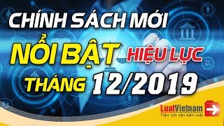 5 Chính Sách Mới Nổi Bật Có Hiệu Lực Trong Tháng 12/2019
