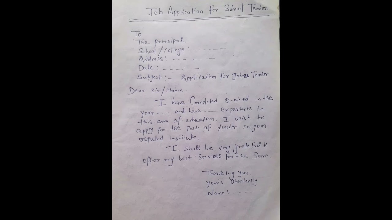 job application for school teacher!application for teaching job!#viral #application