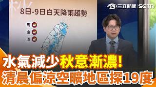 水氣減少秋意漸濃！清晨偏涼空曠地區探19度 國慶連假北.東局部短暫雨 ｜三立新聞網 SETN.com