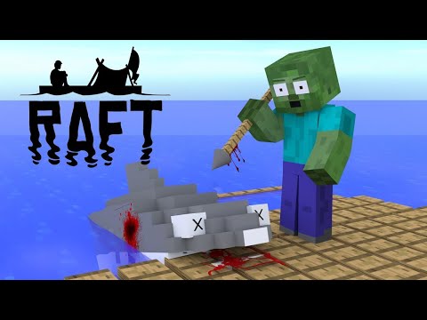 Monster School PAT And JEN : Raft Survival Game Challenge - Minecraft Animation