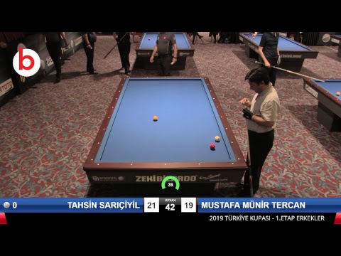 TAHSİN SARIÇİYİL & MUSTAFA MÜNİR TERCAN Bilardo Maçı - 2019 TÜRKİYE KUPASI 1. ETAP ERKEKLER-5.ÖN ELEME