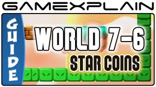 New Super Mario Bros. U - Meringue Clouds-6 Snaking Above Mist Valley Star Coins Guide & Walkthrough
