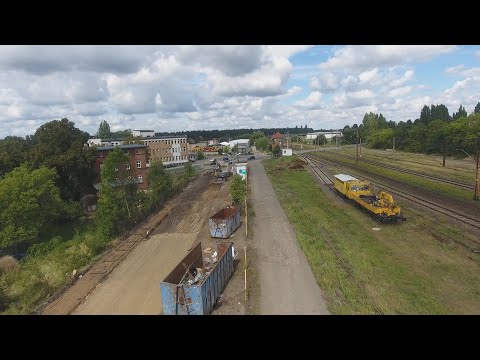 Ostrzeszów. Ulica Dworcowa w budowie