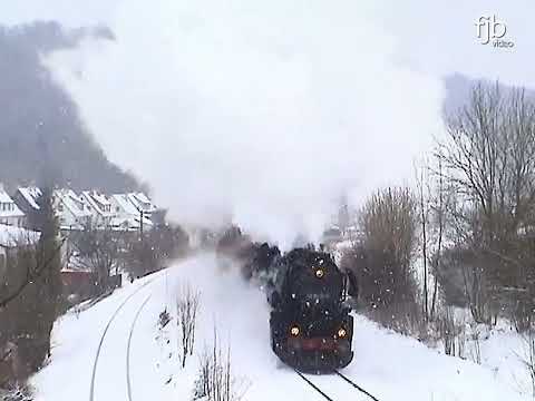 3 Dampfloks im Schnee - Winterdampf am Rennsteig / Februar 2003