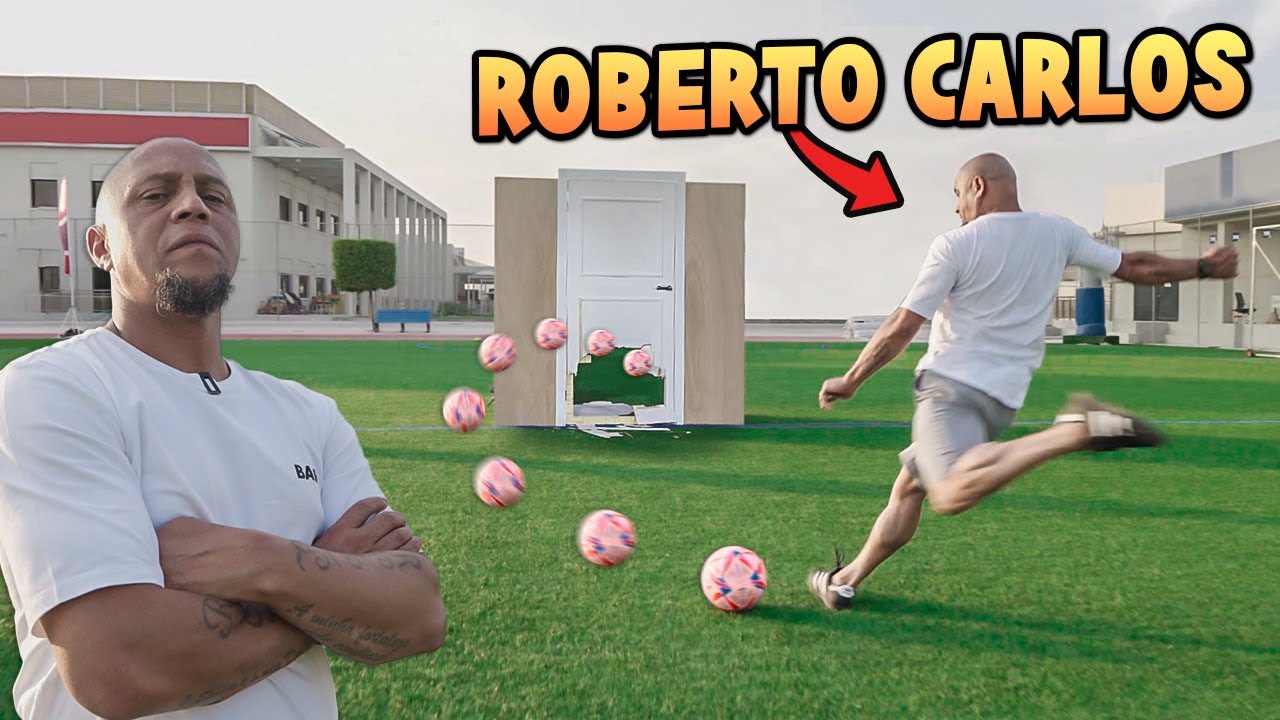 CAN ROBERTO CARLOS BREAK THROUGH A DOOR WITH A FOOTBALL?