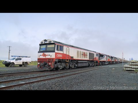 1PM9 SCT Mixed Freight & Steel Train At Gheringhap (27/10/2022) - PoathTV Australian Railways