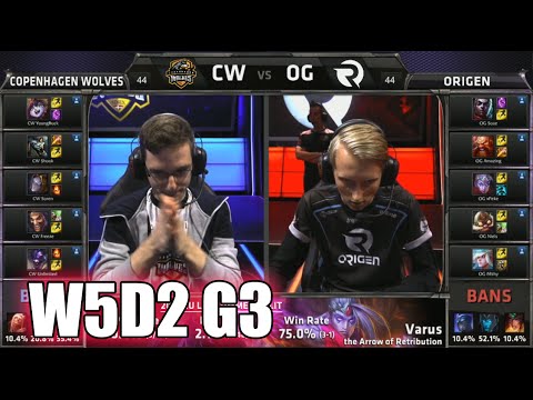 Copenhagen Wolves vs Origen | S5 EU LCS Summer 2015 Week 5 Day 2 | CW vs OG W5D2 G3