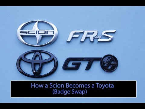 How a Scion FRS becomes a Toyota GT86 - Badge swap