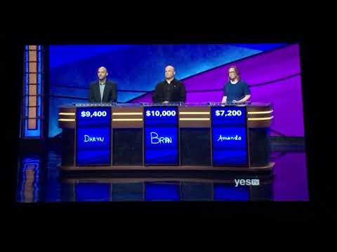 Double Jeopardy, Daryn Firicano Day 2 - 3rd Daily Double (10/18/19)