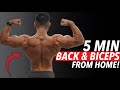 5 MIN INTENSE BACK WORKOUT (AT HOME)