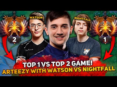 TOP 1 RANK vs TOP 2 RANK GAME! ARTEEZY ON SHADOW FIEND with TOP 2 WATSON vs TOP 1 NIGHTFALL!