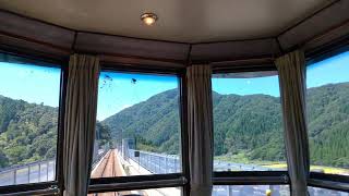 [４K]サロンカーなにわ餘部橋梁通過を後方から