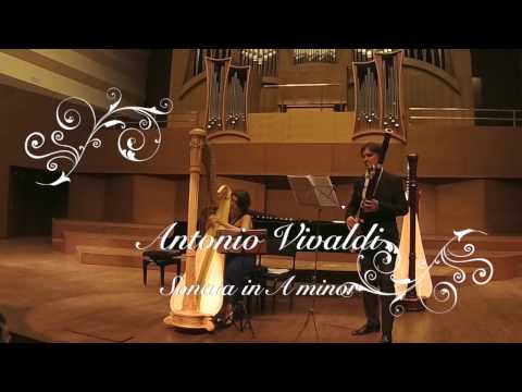 Vivaldi Sonata A minor RV 44 for bassoon and harp.Roman Reznik