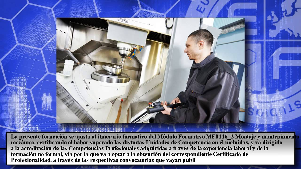 Mf0116_2 Montaje Y Mantenimiento Mecanico Online - Cursos Online
