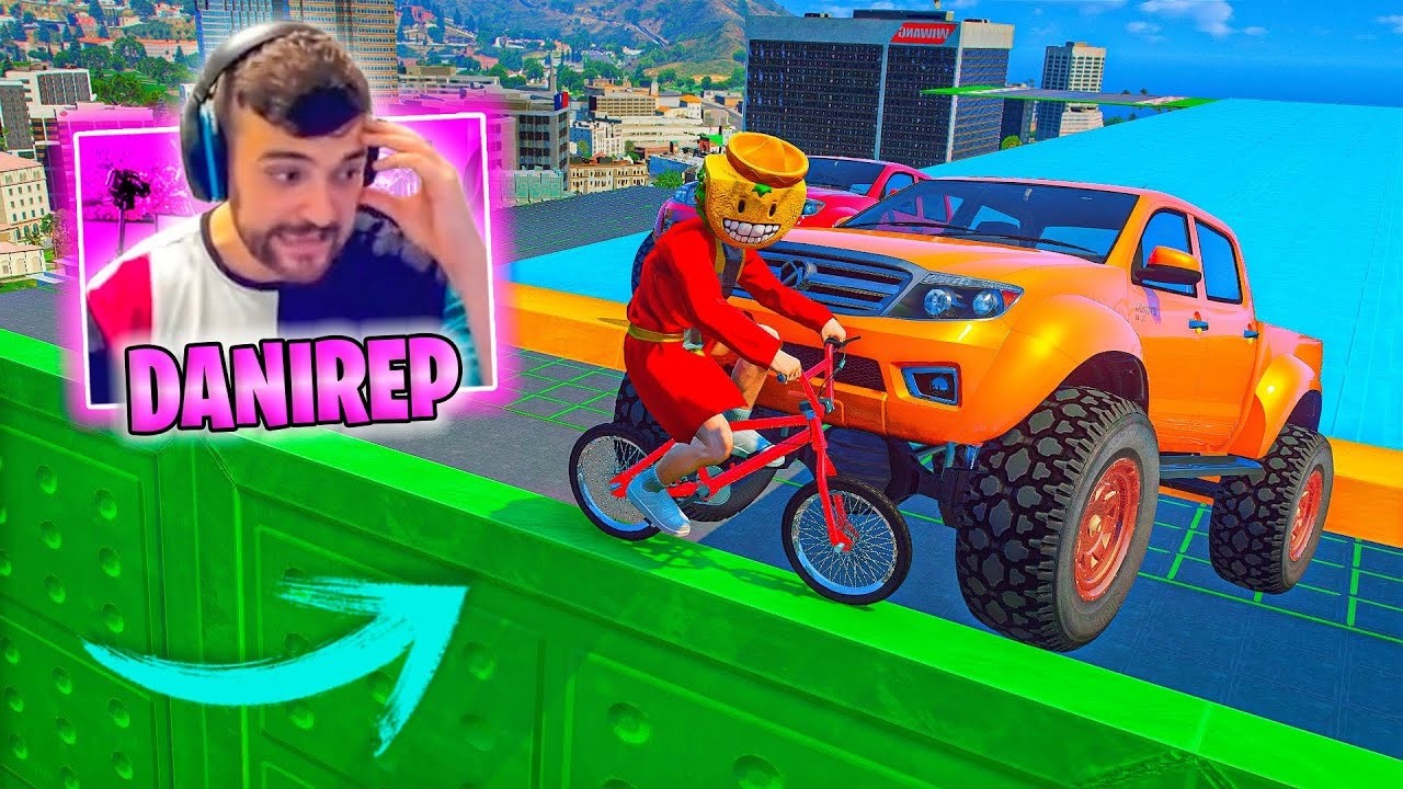 CORRE O TE ATROPELLO EN BICI! ME CAIGO!! - GTA 5 ONLINE