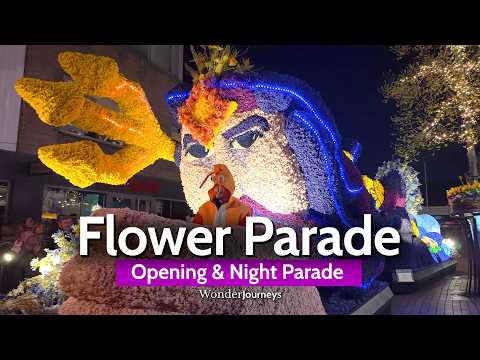 Flower Parade 🌷 at Night ✨ [4K]