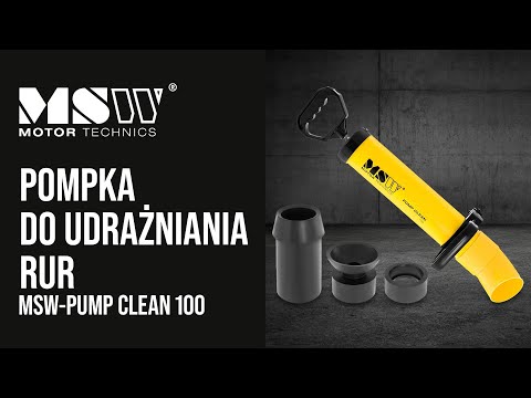 Video - Pompka do udrażniania rur - 100 mm
