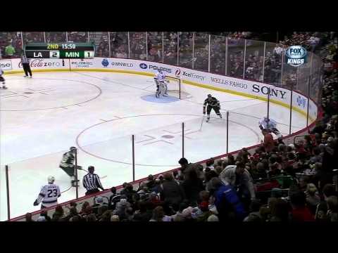 Jeff Carter wicked laser snipe PPG Mar 30 2013 LA Kings vs Minnesota Wild NHL Hockey