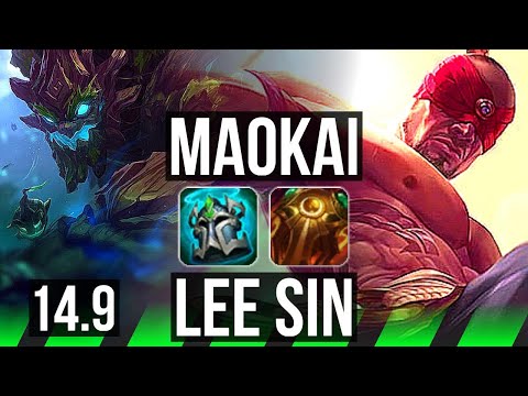 MAOKAI vs LEE SIN (JGL) | 12/1/9, Rank 4 Maokai, Legendary | EUW Challenger | 14.9