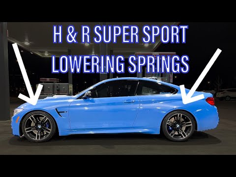 BMW F82 M4- H&R Lowering Springs Install & Review