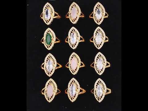 Brass rose gold fancy finger rings